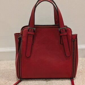 Red handbag